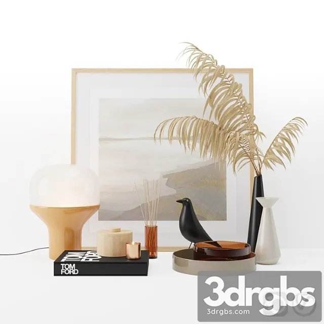 Decorative Set 01 38 3D Model Free