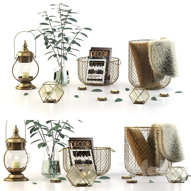 Decorative set 01 3D Model