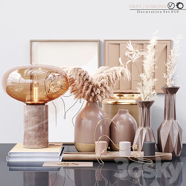 Decorative Set 010 3D Model