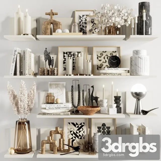 Decorative Set 011 3D Model Free