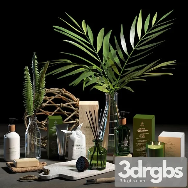 Decorative Set 011 3D Model Free