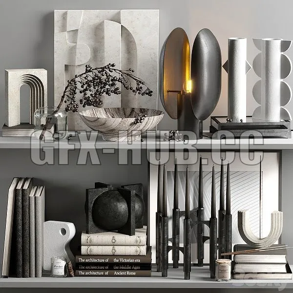 Decorative Set 011 With Berries 3D Model