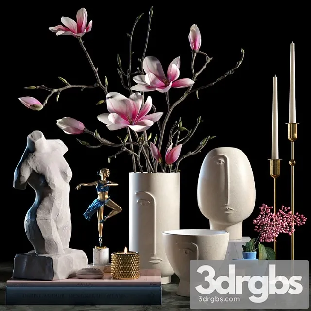 Decorative set 016 3D Model Free
