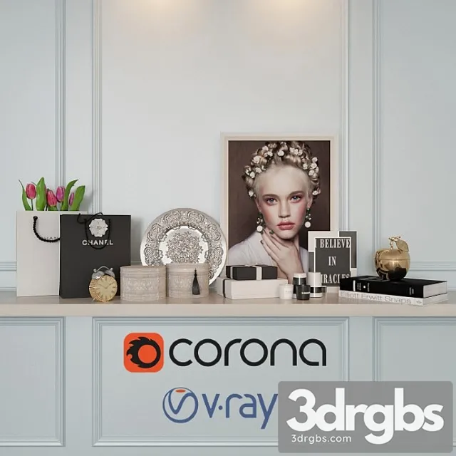 decorative set 02 2 3D Model Free