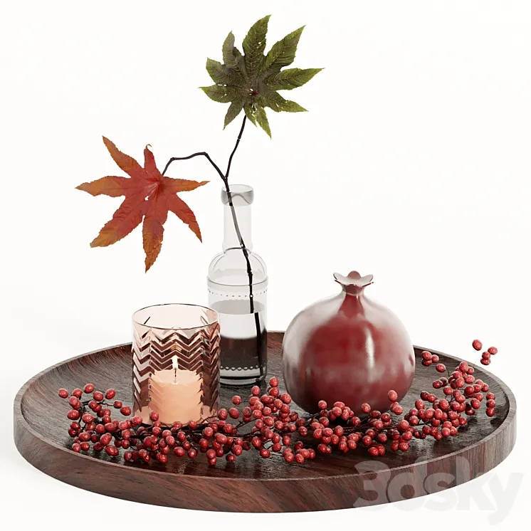 Decorative set 02 3D Model Free Download