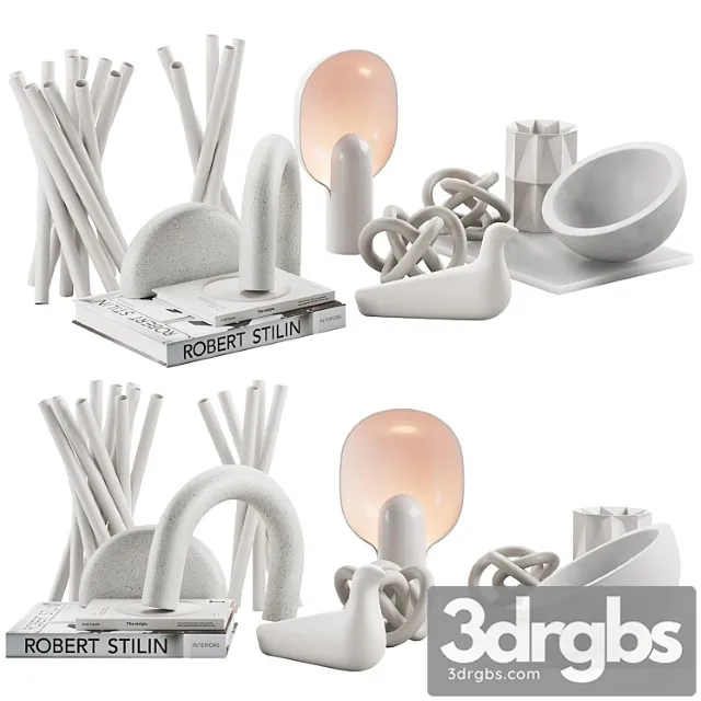 Decorative set 021 white decorative pack part №1 3D Model Free