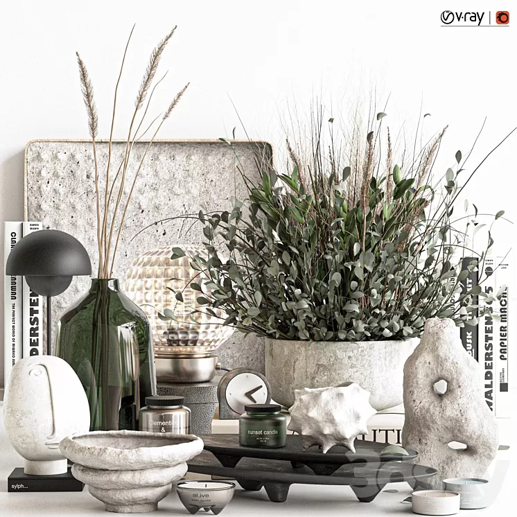 Decorative set 028 3D Model Free