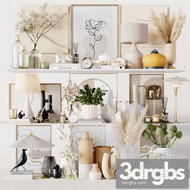 decorative set 03 2 3D Model Free