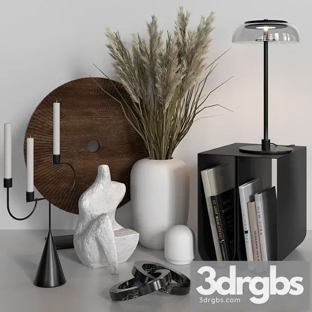 Decorative Set 03 3D Model Free