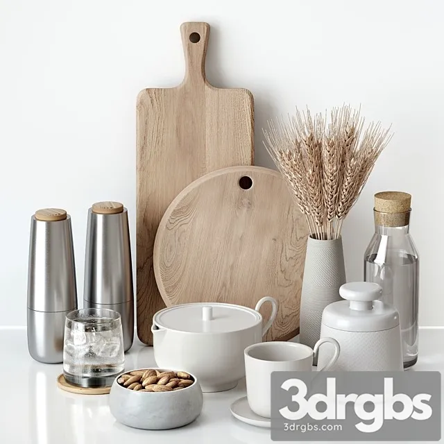 Decorative Set 032 3D Model Free