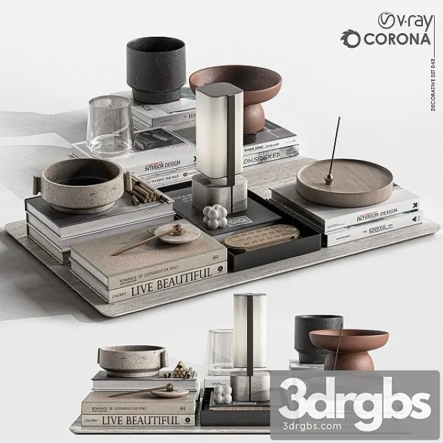 Decorative Set 042 Multi Set 3D Model Free