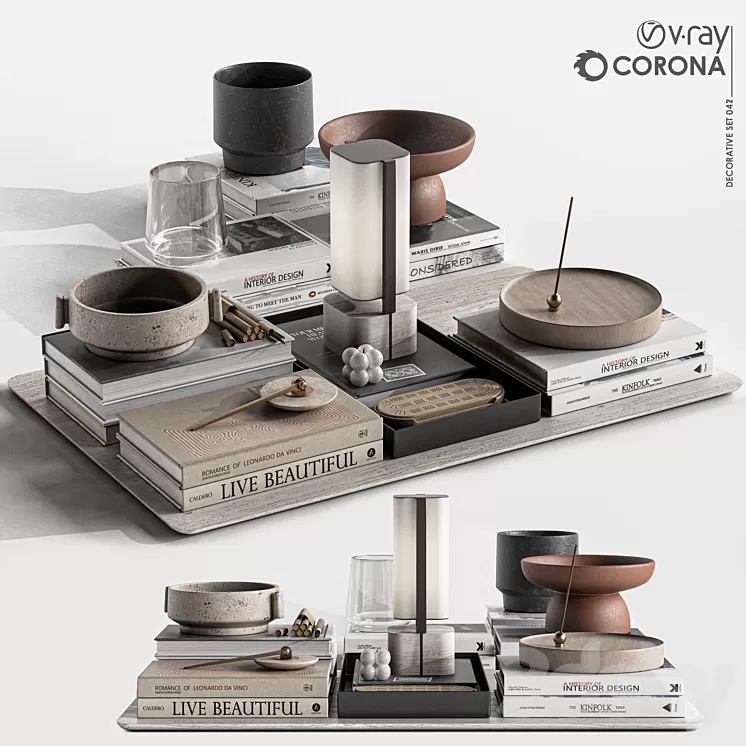 Decorative set-042-Multi set 3D Model