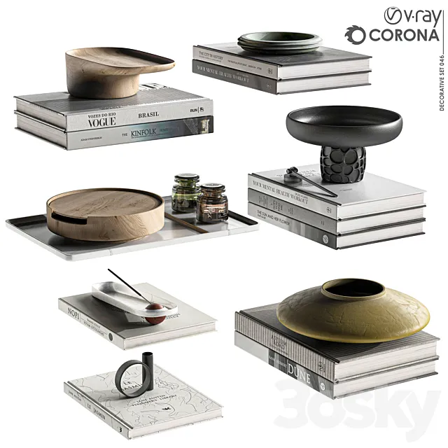 Decorative set-046- Muli Set 3DModel