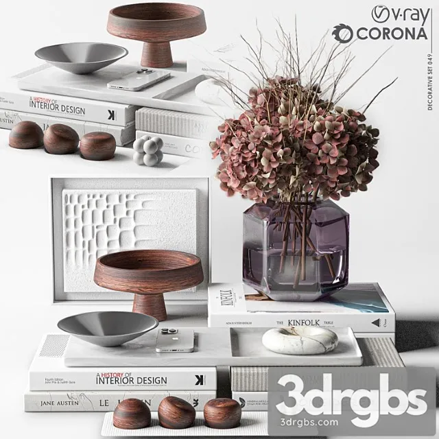 Decorative Set 049 3D Model Free