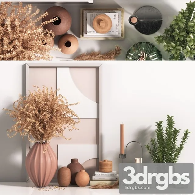 Decorative Set 05 2 3D Model Free