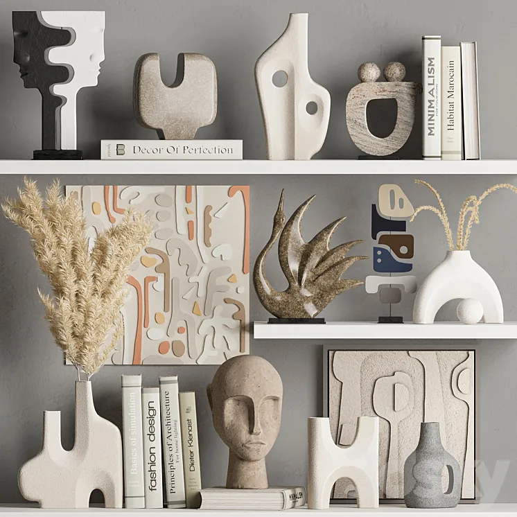 Decorative Set 05 3D Model Free