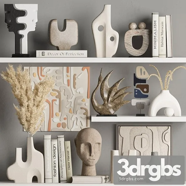 Decorative Set 05 50 3D Model Free