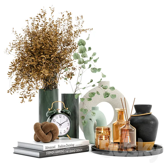 Decorative Set 05 Plants set 3D Model