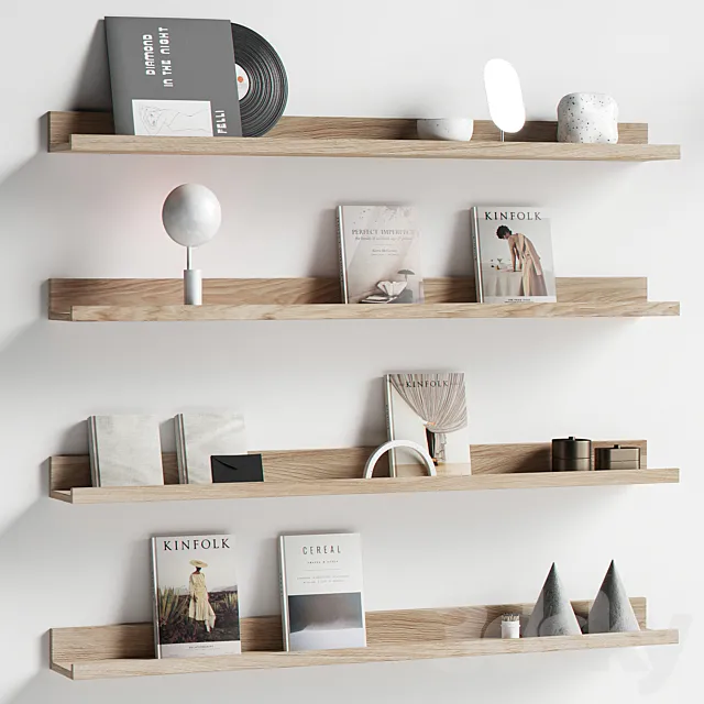 Decorative set 050 bookshelf 3DModel