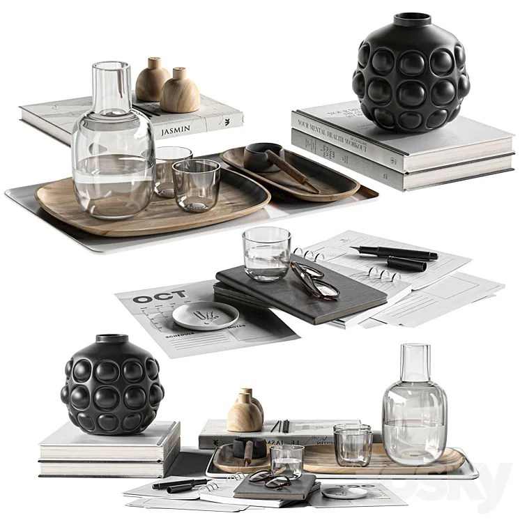 Decorative set-056 3D Model Free