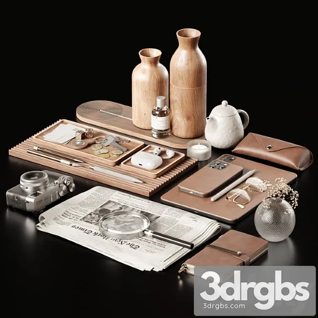 Decorative Set 058 21 3D Model Free