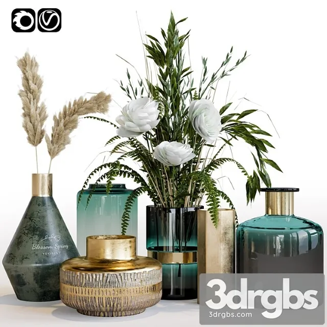 Decorative Set 06 2 3D Model Download