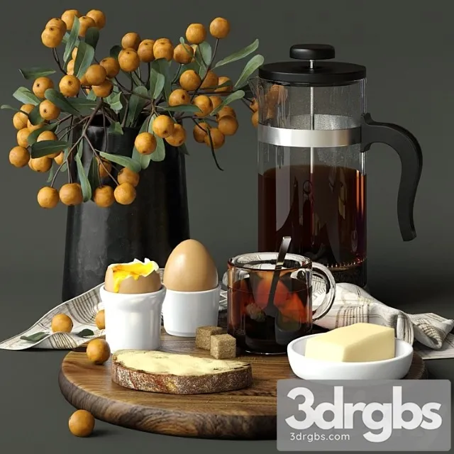 Decorative Set 06 3D Model Free