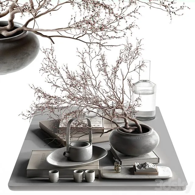 Decorative Set 067-Japanese Set 3D Model