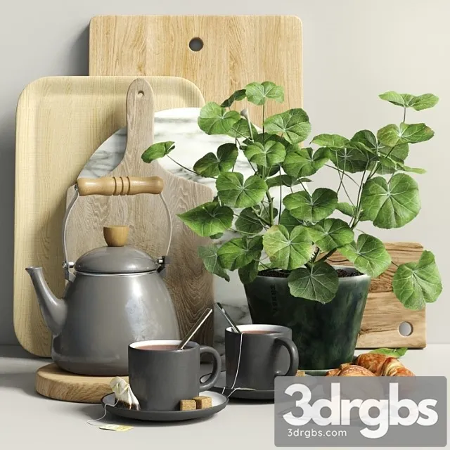 Decorative Set 07 1 3D Model Free