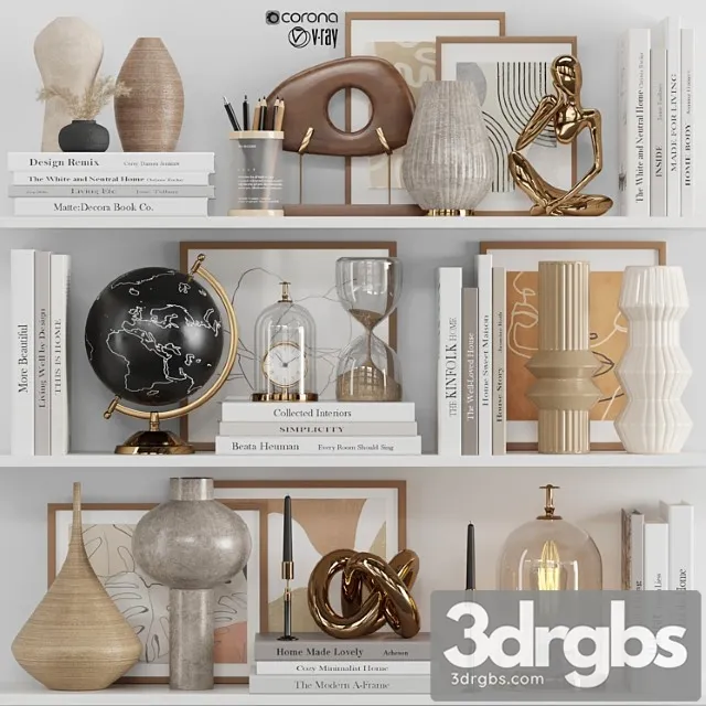 Decorative set 07 22 3D Model Free