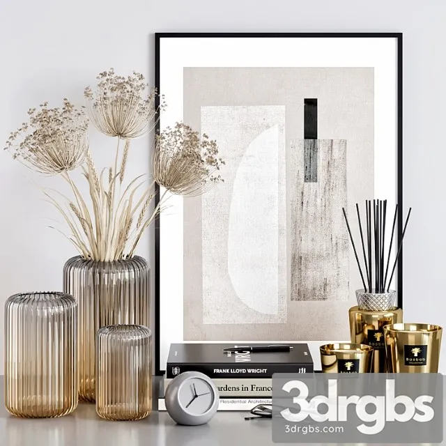 Decorative Set 07 24 3D Model Free