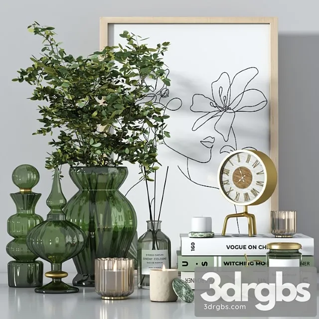 Decorative Set 09 21 3D Model Free