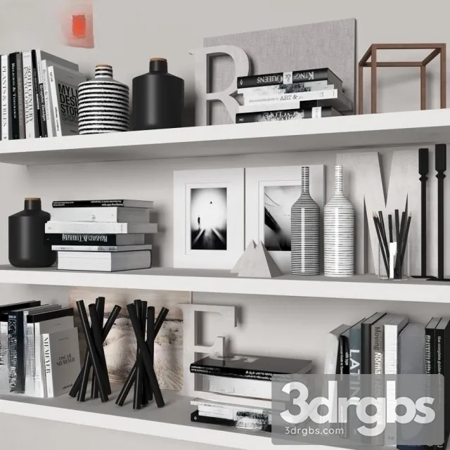 Decorative Set 09 3D Model Free