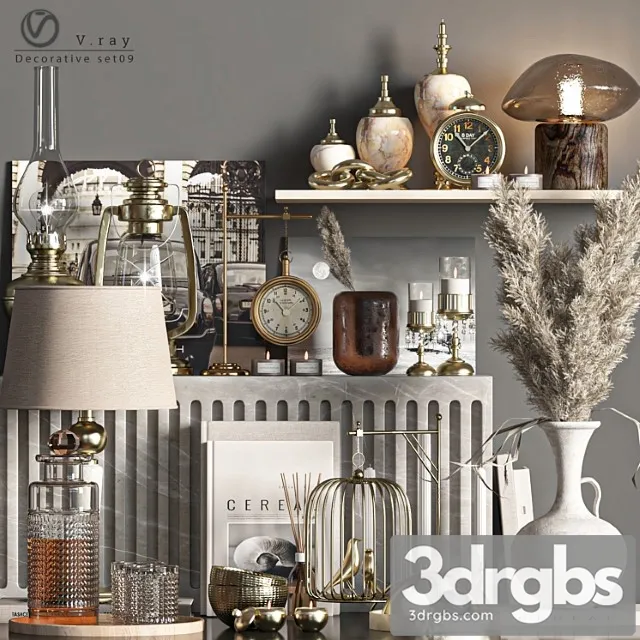 Decorative Set 09 45 3D Model Download