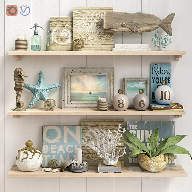 Decorative set 1 3D Model