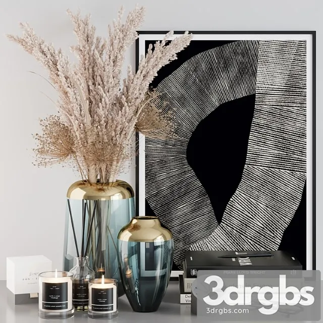 Decorative Set 10 2 22 3D Model Free