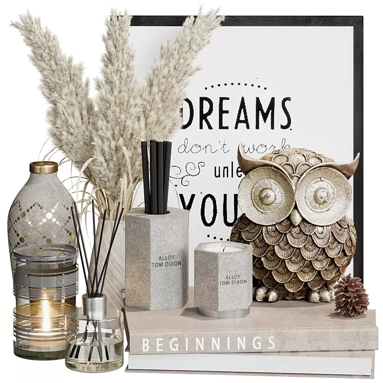 Decorative set 10 3D Model Free