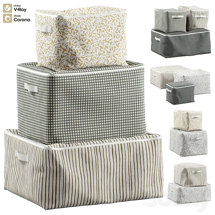 Decorative set 101 Storage system 3D Model Free