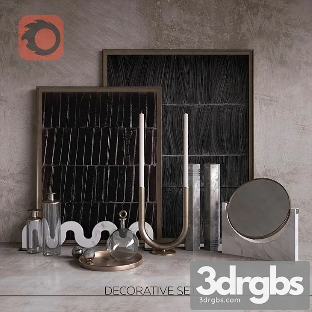 Decorative Set 11 2 3D Model Download