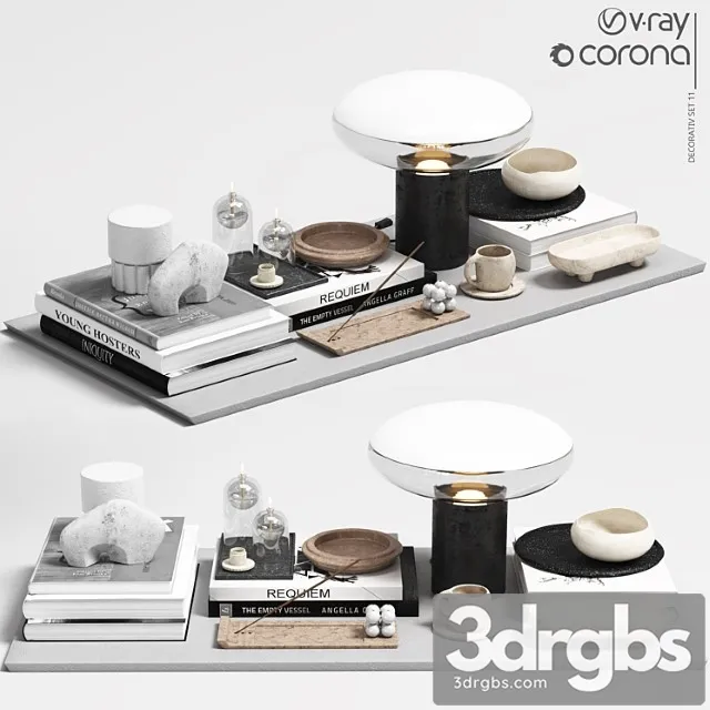 Decorative set 11 3 3D Model Free