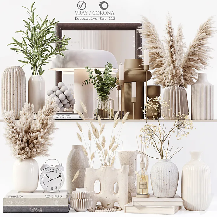 Decorative Set 112 3D Model Free