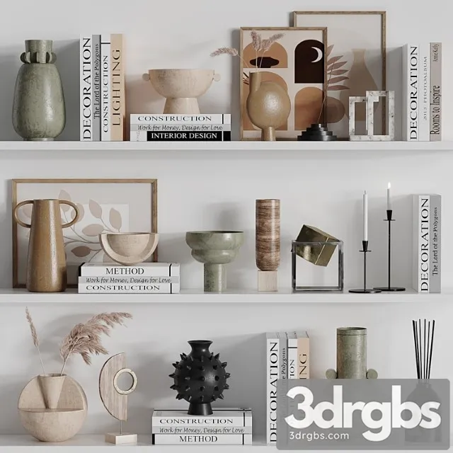 Decorative Set 13 2 3D Model Free