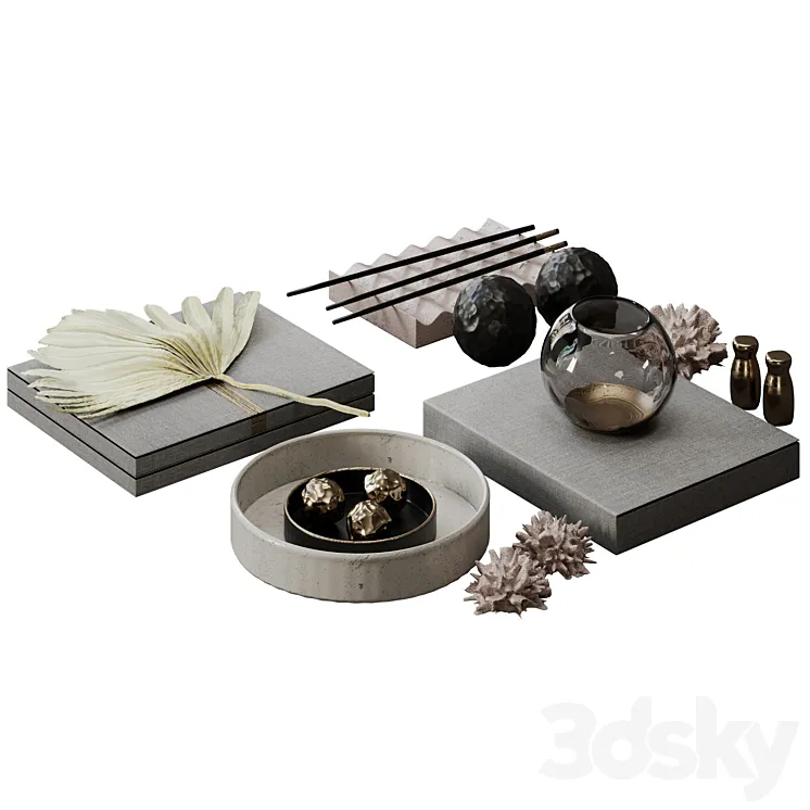 Decorative set #13 3D Model Free