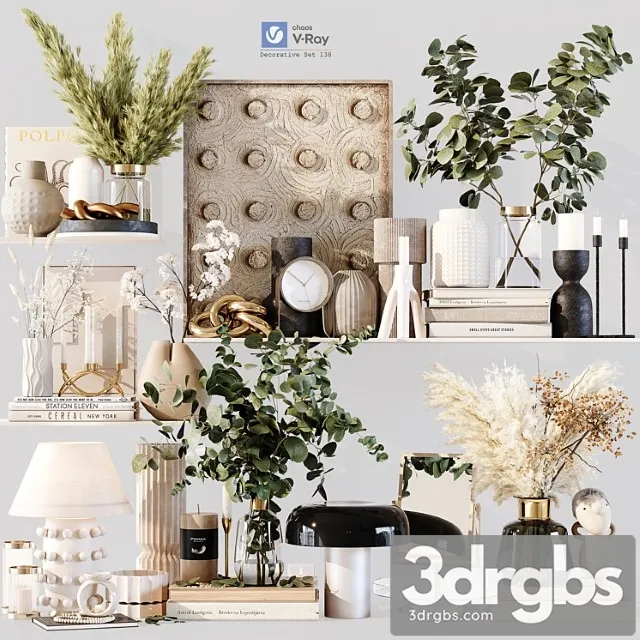 Decorative Set 138 2 3D Model Free