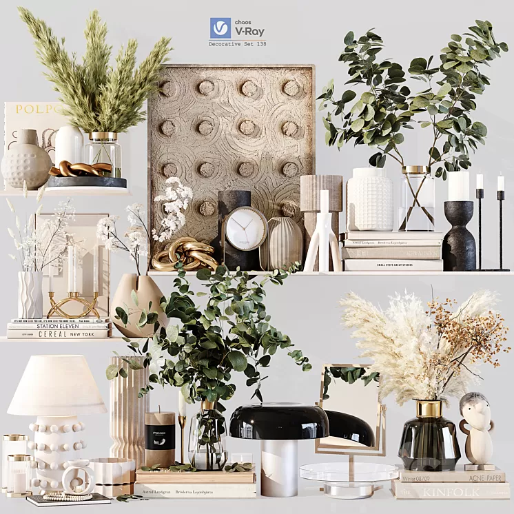 Decorative Set 138 3D Model Free