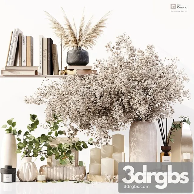 Decorative Set 142 1 3D Model Free