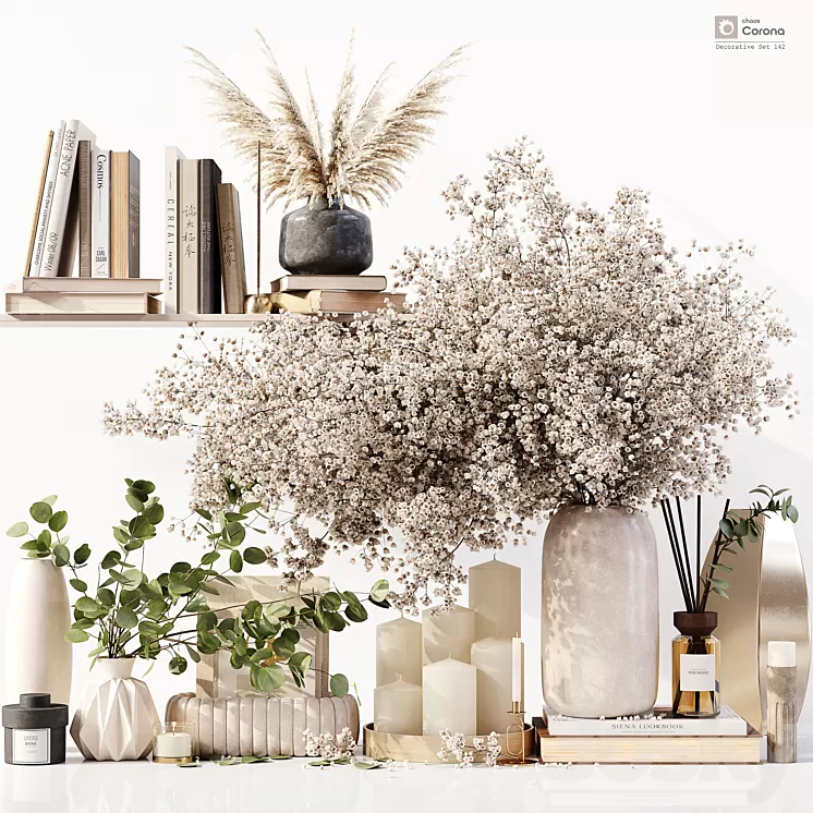 Decorative Set 142 3D Model Free