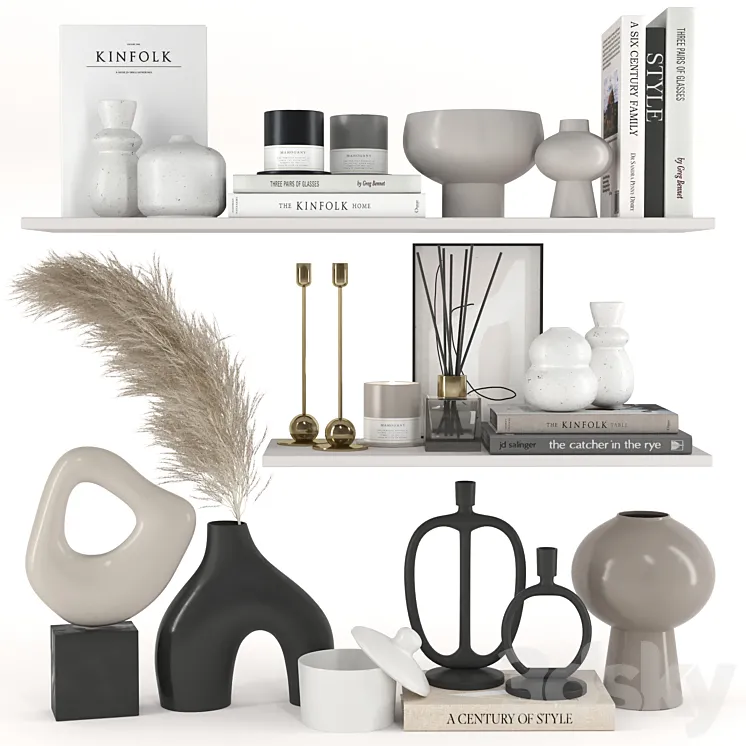 Decorative set 15 - H&M decor set 3D Model Free