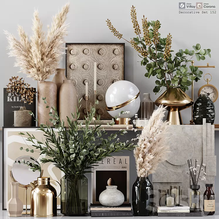 Decorative Set 152 3D Model Free