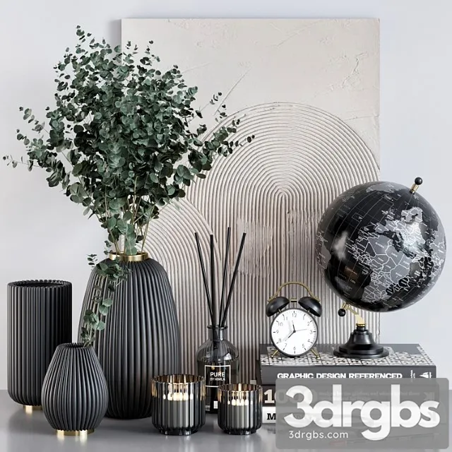 Decorative Set 16 2 3D Model Free